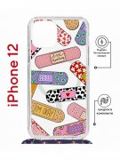 Чехол-накладка Apple iPhone 12  (598927) Kruche PRINT Милые пластыри