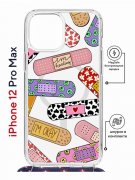 Чехол-накладка iPhone 12 Pro Max Kruche Magrope Print Милые пластыри