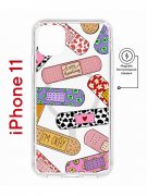 Чехол-накладка iPhone 11 Kruche Magnet Print Милые пластыри