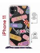 Чехол-накладка Apple iPhone 11 (598920) Kruche PRINT Милые пластыри
