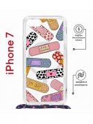 Чехол-накладка iPhone 7/8/SE (2020)/SE (2022) Kruche Magrope Print Милые пластыри