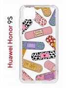 Чехол-накладка Huawei Honor 9S  (588929) Kruche PRINT Милые пластыри