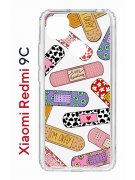 Чехол-накладка Xiaomi Redmi 9C Kruche Print Милые пластыри