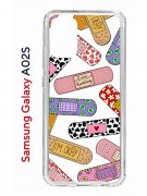 Чехол-накладка Samsung Galaxy A02s (594636) Kruche PRINT Милые пластыри