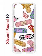 Чехол-накладка Xiaomi Redmi 10 (612846) Kruche PRINT Милые пластыри