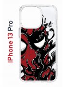 Чехол-накладка Apple iPhone 13 Pro (606543) Kruche PRINT Spider-Man-Venom