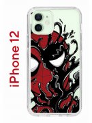 Чехол-накладка iPhone 12/12 Pro Kruche Print Spider-Man-Venom