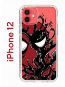 Чехол-накладка iPhone 12/12 Pro Kruche Print Spider-Man-Venom