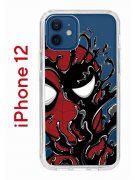 Чехол-накладка iPhone 12/12 Pro Kruche Print Spider-Man-Venom