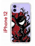 Чехол-накладка iPhone 12/12 Pro Kruche Print Spider-Man-Venom