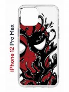 Чехол-накладка iPhone 12 Pro Max Kruche Print Spider-Man-Venom