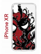 Чехол-накладка iPhone XR Kruche Print Spider-Man-Venom