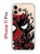 Чехол-накладка iPhone 11 Pro Kruche Print Spider-Man-Venom