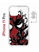 Чехол-накладка Apple iPhone 11 Pro (598891) Kruche PRINT Spider-Man-Venom