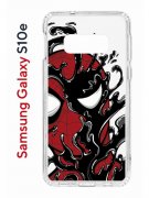 Чехол-накладка Samsung Galaxy S10e Kruche Print Spider-Man-Venom