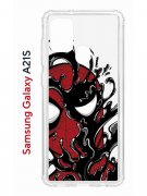 Чехол-накладка Samsung Galaxy A21S Kruche Print Spider-Man-Venom