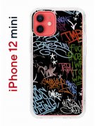 Чехол-накладка iPhone 12 mini Kruche Print Граффити