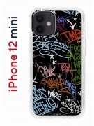 Чехол-накладка iPhone 12 mini Kruche Print Граффити
