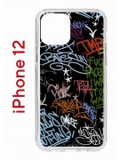Чехол-накладка iPhone 12/12 Pro Kruche Print Граффити
