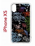Чехол-накладка iPhone X/XS Kruche Print Граффити