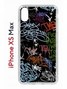 Чехол-накладка iPhone XS Max Kruche Print Граффити