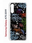 Чехол-накладка Samsung Galaxy A70 2019 (580673) Kruche PRINT Граффити