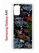 Чехол-накладка Samsung Galaxy A41 Kruche Print Граффити