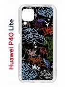 Чехол-накладка Huawei P40 Lite Kruche Print Граффити