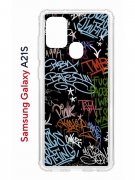 Чехол-накладка Samsung Galaxy A21S (587676) Kruche PRINT Граффити