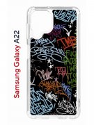 Чехол-накладка Samsung Galaxy A22 (606545) Kruche PRINT Граффити