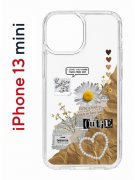 Чехол-накладка iPhone 13 mini Kruche Print Крафтовые наклейки