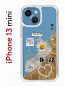 Чехол-накладка iPhone 13 mini Kruche Print Крафтовые наклейки