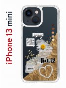 Чехол-накладка iPhone 13 mini Kruche Print Крафтовые наклейки