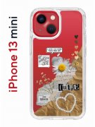 Чехол-накладка iPhone 13 mini Kruche Print Крафтовые наклейки