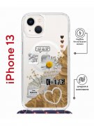 Чехол-накладка Apple iPhone 13 (610629) Kruche PRINT Крафтовые наклейки