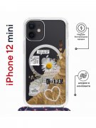 Чехол-накладка iPhone 12 mini Kruche Magrope Print Крафтовые наклейки