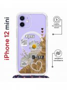 Чехол-накладка iPhone 12 mini Kruche Magrope Print Крафтовые наклейки
