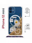 Чехол-накладка iPhone 12 mini Kruche Magrope Print Крафтовые наклейки
