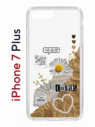 Чехол-накладка iPhone 7 Plus/8 Plus Kruche Print Крафтовые наклейки