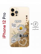 Чехол-накладка iPhone 12 Pro Kruche Print Крафтовые наклейки