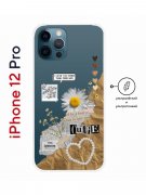 Чехол-накладка iPhone 12 Pro Kruche Print Крафтовые наклейки