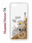 Чехол-накладка Huawei Honor 7A (582681) Kruche PRINT Крафтовые наклейки