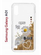 Чехол-накладка Samsung Galaxy A01/A015 (583858) Kruche PRINT Крафтовые наклейки