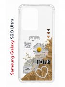 Чехол-накладка Samsung Galaxy S20 Ultra Kruche Print Крафтовые наклейки