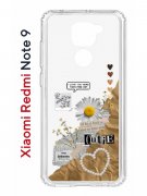 Чехол-накладка Xiaomi Redmi Note 9 Kruche Print Крафтовые наклейки