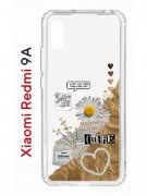 Чехол-накладка Xiaomi Redmi 9A Kruche Print Крафтовые наклейки