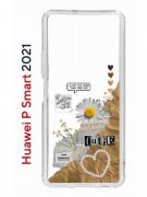 Чехол-накладка Huawei P Smart 2021 Kruche Print Крафтовые наклейки