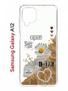 Чехол-накладка Samsung Galaxy A12 Kruche Print Крафтовые наклейки