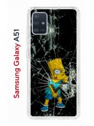 Чехол-накладка Samsung Galaxy A51 Kruche Print Барт Симпсон