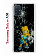 Чехол-накладка Samsung Galaxy A51 Kruche Print Барт Симпсон